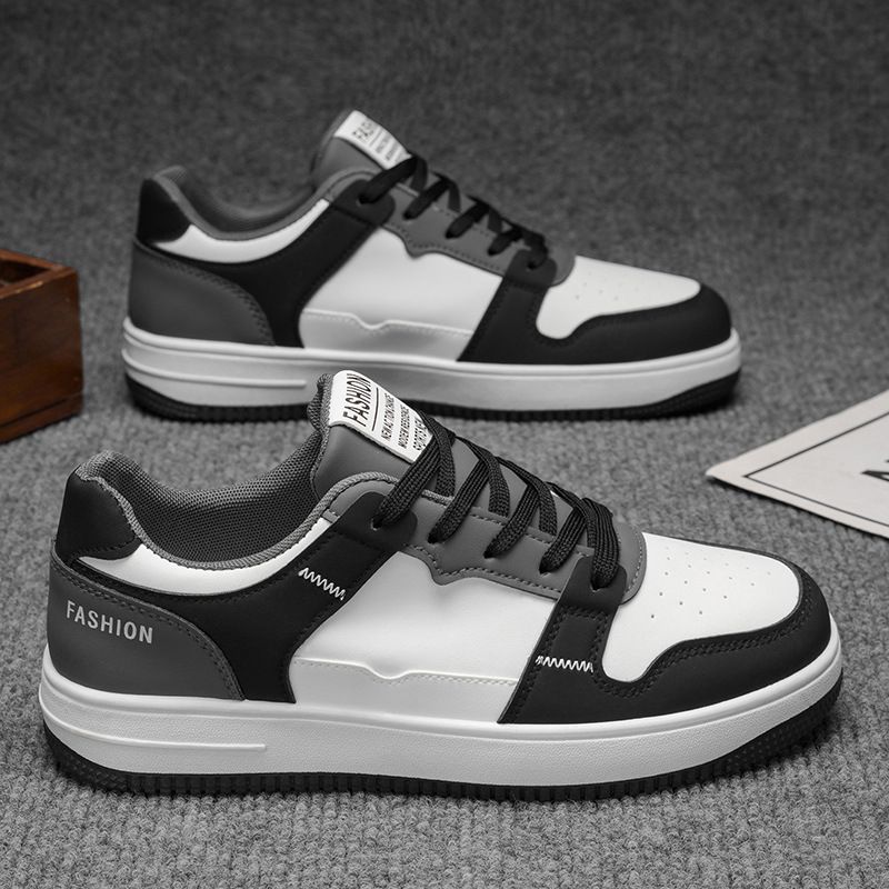 Wholesale 2026 Men's Breathable Casual Fashion Sneakers Black White Athletic Shoes Skateboarding