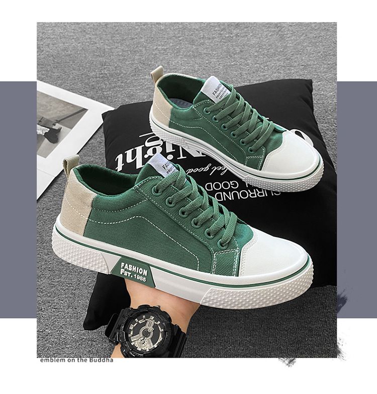 Size 48-41 men shoes canvas shoes men shoes sneakers contrast color shoes