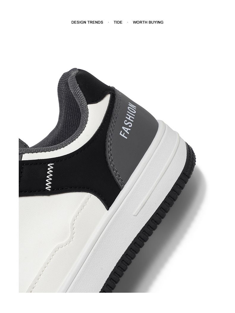 Wholesale 2026 Men's Breathable Casual Fashion Sneakers Black White Athletic Shoes Skateboarding