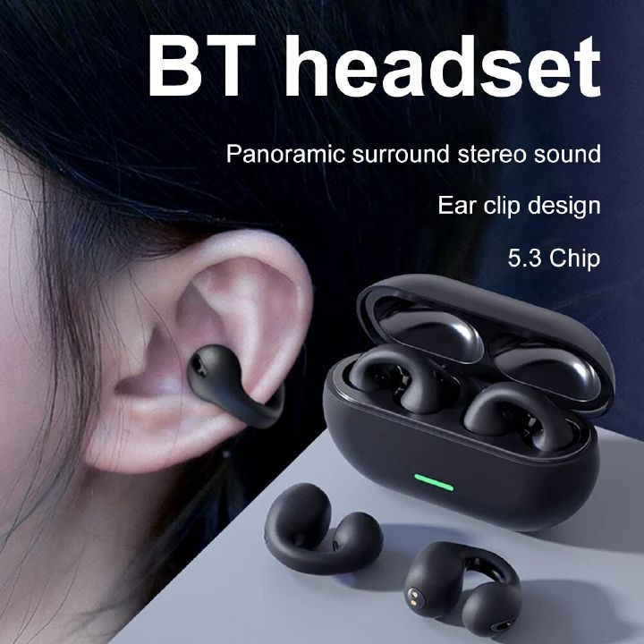 New Arrivals Bensoo Bone Conduction TWS Bluetooth Earpods Earphone Headphones Sport Eraphones Wired Eraphones Ear-Clip Erapods Earbuds pro Headset pods Bluetooth Earphones For All Mobile phones Ear