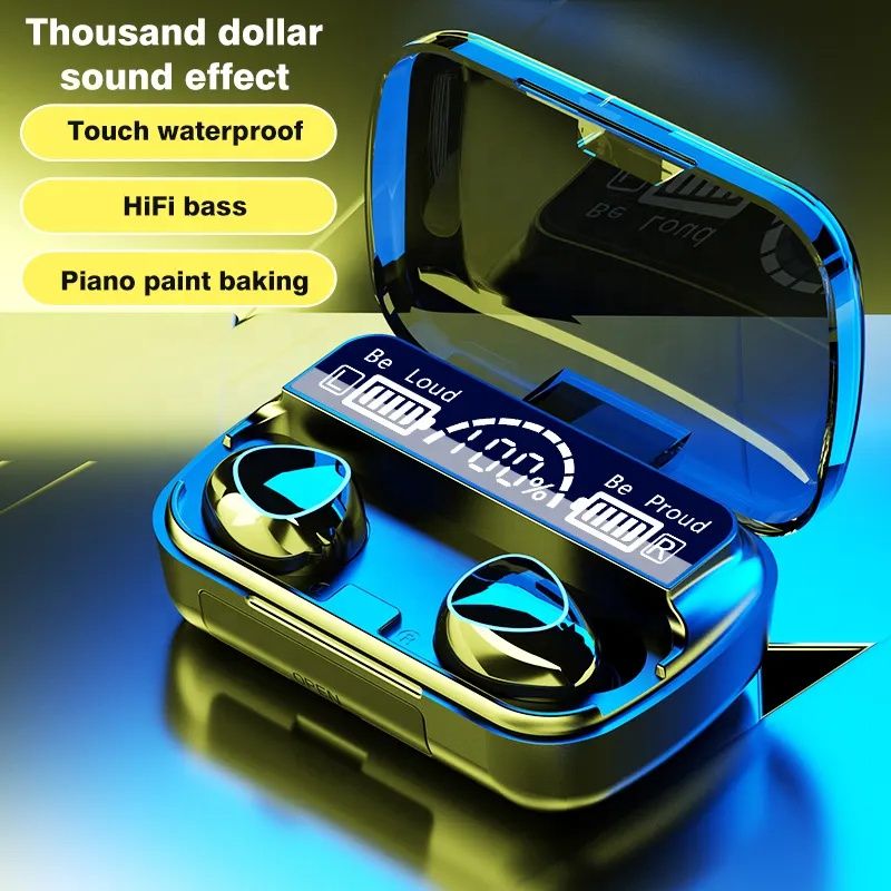 New Arrivals Bensoo M10 TWS Bluetooth Earpods Earphone pro Headphones Sport Eraphones Wired Eraphones Erapods Sport Earbuds Headset pods Bluetooth Earphones For All Smartphone Mobile phones Table Ear