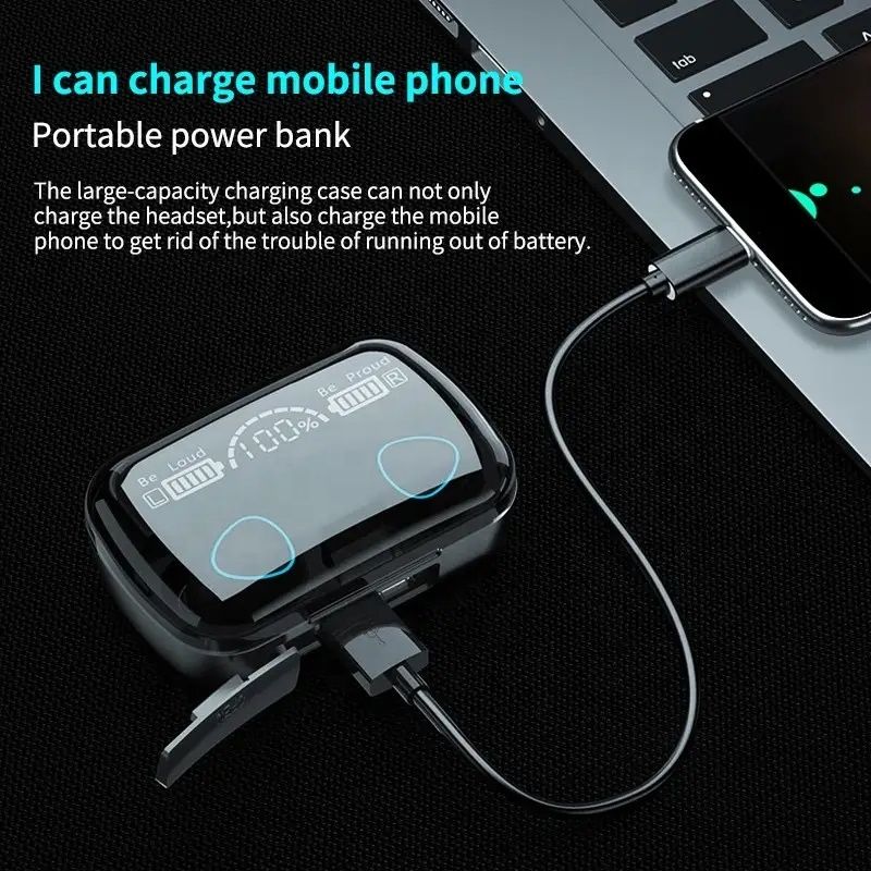 New Arrivals Bensoo M10 TWS Bluetooth Earpods Earphone pro Headphones Sport Eraphones Wired Eraphones Erapods Sport Earbuds Headset pods Bluetooth Earphones For All Smartphone Mobile phones Table Ear