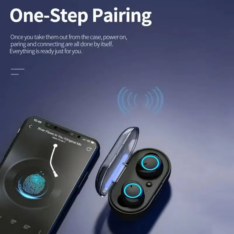 New Arrivals Bensoo Y50 TWS Bluetooth Earpods pro Earphone Headphones Sport Eraphones Wired Eraphones Erapods Sport Earbuds Headset pods Bluetooth Earphones For All Smartphone Mobile phones Table Ear