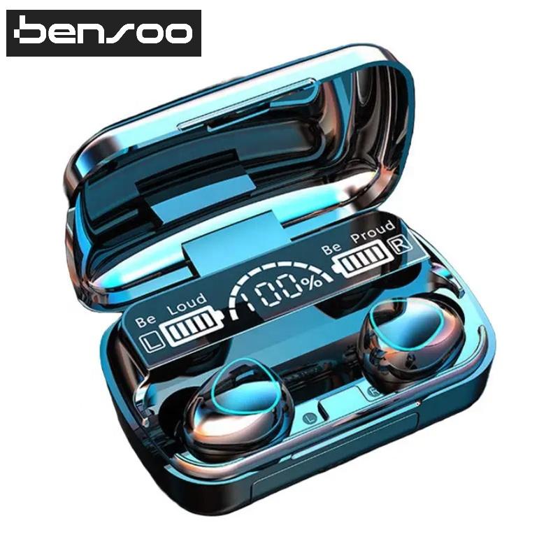 New Arrivals Bensoo M10 TWS Bluetooth Earpods Earphone pro Headphones Sport Eraphones Wired Eraphones Erapods Sport Earbuds Headset pods Bluetooth Earphones For All Smartphone Mobile phones Table Ear