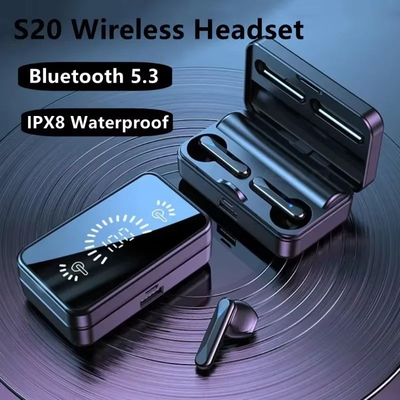 New Arrivals Bensoo S20 TWS Bluetooth Earpods pro Earphone Headphones Sport Eraphones Wired Eraphones Erapods Sport Earbuds Headset pods Bluetooth Earphones For All Smartphone Mobile phones Table Ear