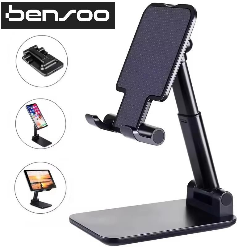 New Arrivals Bensoo Portable Mobile Phone Holders Tablet Stand for Phone, Angle Height Adjustable Phones Stand, Foldable Cell Phone Stand for Desk Mounts Stands for All Smart phone Mobile phones Table