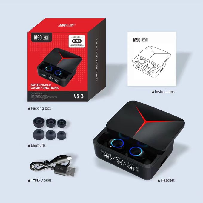 New Arrivals Bensoo M90 Pro TWS Bluetooth Earpods Earphone Headphones Sport Eraphones Wired Eraphones Erapods 
Earbuds pro Headset In-Ear pods Bluetooth Earphones For All Smartphone Mobile phone Table
