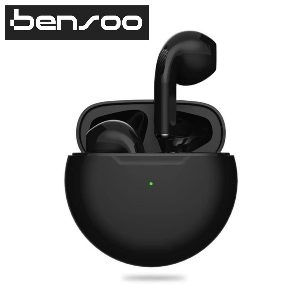 Bensoo Pro6 Bluetooth Earbuds TWS Wireless Earphones Sports Headset Stereo Earbuds In-Ear Earphones earpods water proof Earphone for All Smartphones Mobile phone Table PC computer Black