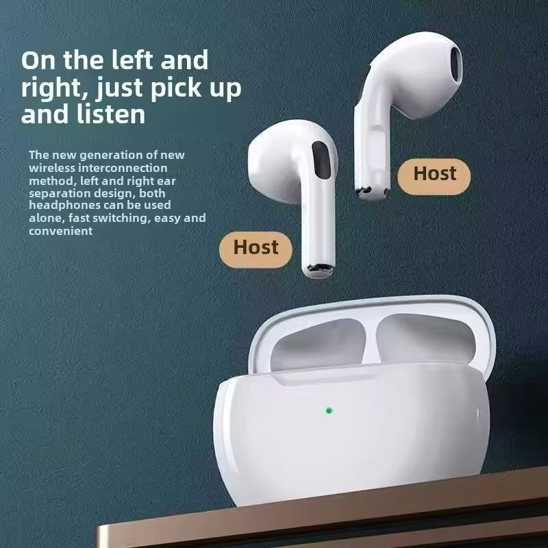 New Arrivals Bensoo Pro6 TWS Bluetooth Earpods Earphone Headphones Sport Eraphones Wired Eraphones Erapods Sport Earbuds pro Headset pods Bluetooth Earphones For All Smartphone Mobile phones Table Ear