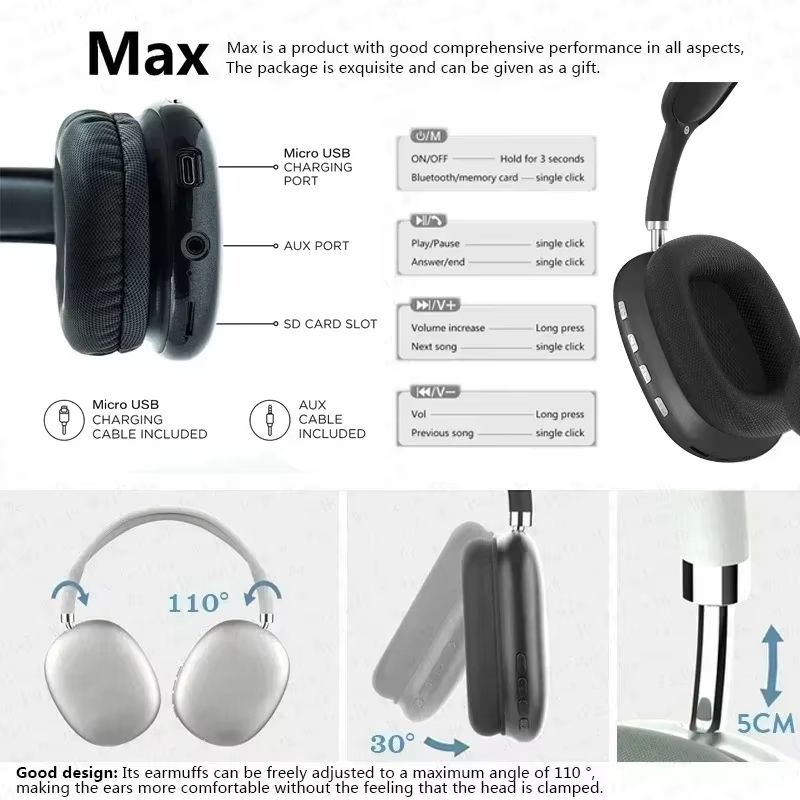 New Arrivals Bensoo P9 TWS Bluetooth Earpods Earphone Headphones Sport Eraphones Wired Eraphones Erapods Sport Earbuds Ear Headset pods Bluetooth Earphones For All Smartphones Mobile phone Table pro