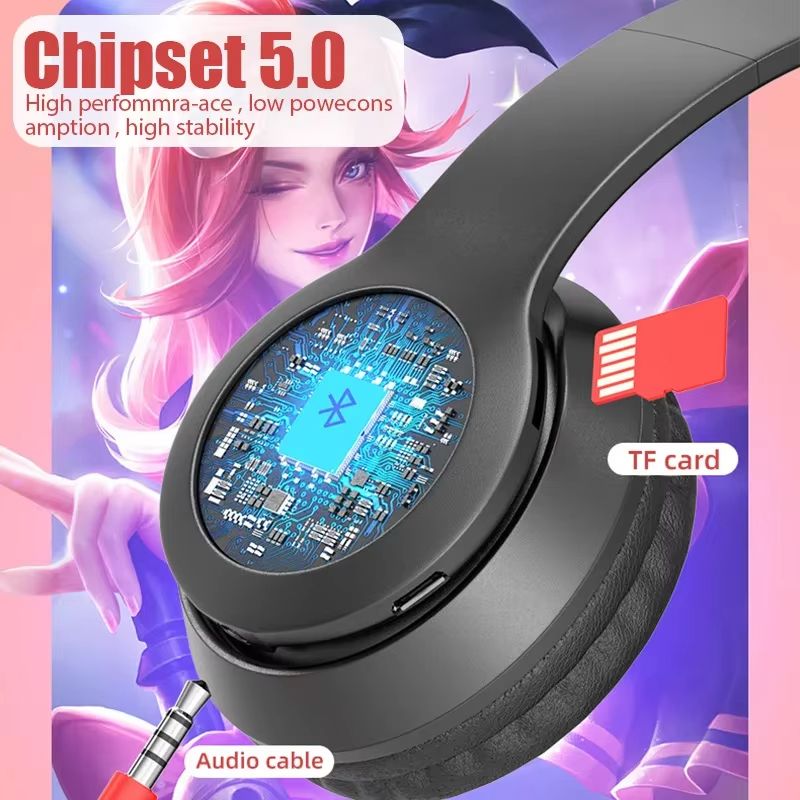 New Arrivals Bensoo P47M Cat ears LED Light TWS Bluetooth Earpods Earphone Headphones Sport Eraphones Wired Eraphones Erapods pro Earbuds Ear Headset pods Bluetooth Earphones For All Mobile phone