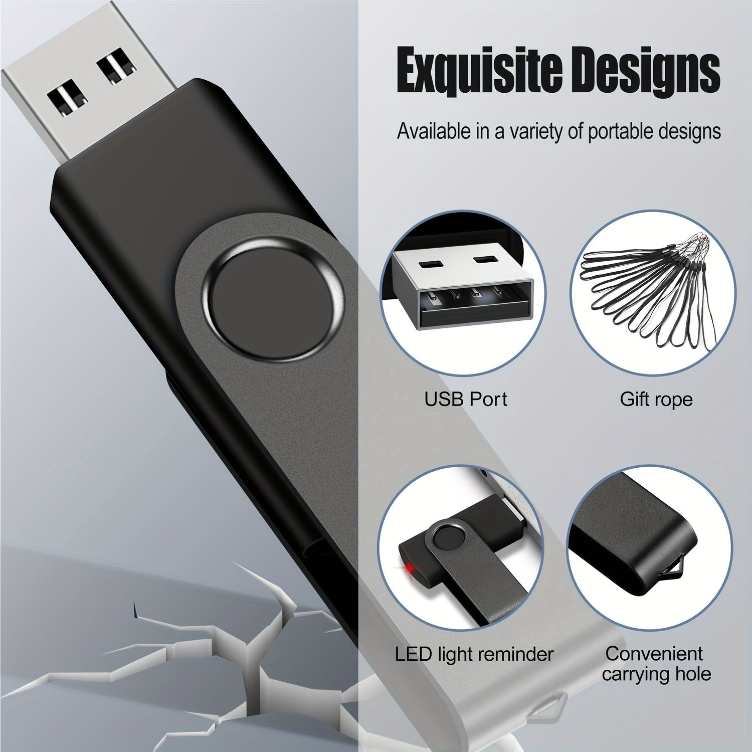 New Arrivals Bensoo High Speed 128GB USB Flash Drives U disk  USB2.0 U disk Portable Shockproof Metal128GB 64GB 32GB 16GB 8GB USB Flash Drive
