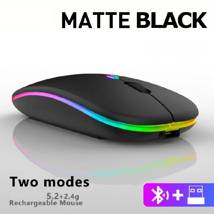 New Arrivals Bensoo Wowssyo Dual Mode 5.1+2.4G Wireless Gaming Mouse Wowssyo Dual Mode 5.1+2.4g Wireless Gaming Mice USB Rechargeable Mice, Silent Backlight, Ergonomic, for Laptop