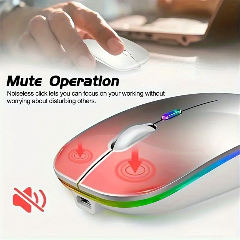 New Arrivals Bensoo Wowssyo Dual Mode 5.1+2.4G Wireless Gaming Mouse Wowssyo Dual Mode 5.1+2.4g Wireless Gaming Mice USB Rechargeable Mice, Silent Backlight, Ergonomic, for Laptop