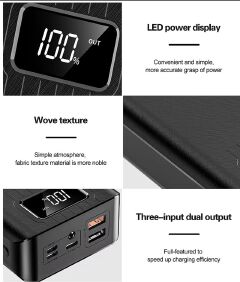 Bensoo 30000mAh Power Banks – High Capacity Portable Charger with LED Display and Fast Charging TypeC Micro USB for All Phone Tabletsl Mobile Phones smartphone Power Bank