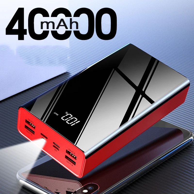 Bensoo 40000mAh Power Banks – High Capacity Portable Charger with LED Display and Fast Charging TypeC Micro USB for All Phone Tabletsl Mobile Phones  Smartphone Power Bank