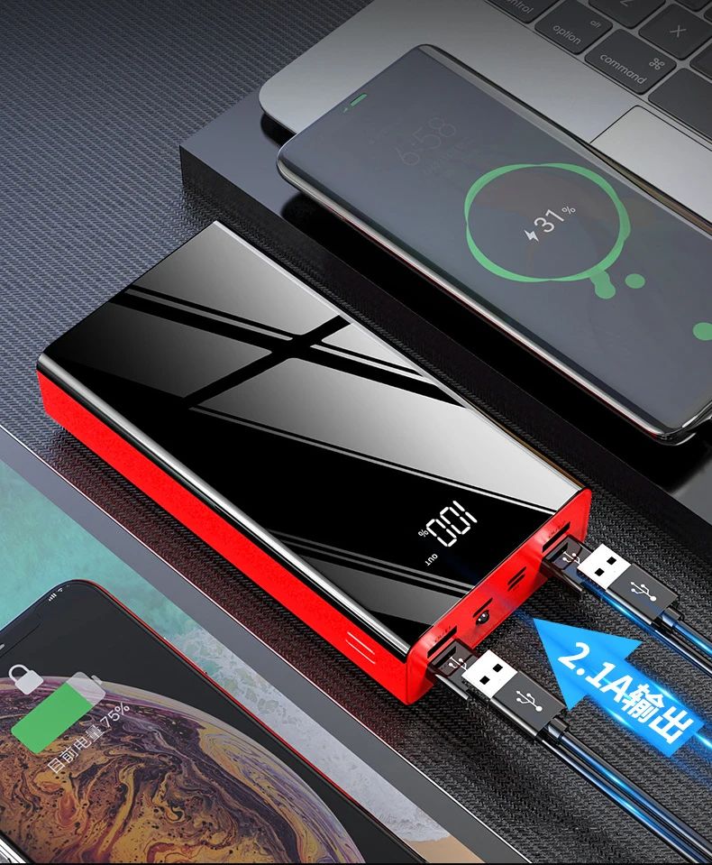 Bensoo 40000mAh Power Banks – High Capacity Portable Charger with LED Display and Fast Charging TypeC Micro USB for All Phone Tabletsl Mobile Phones  Smartphone Power Bank