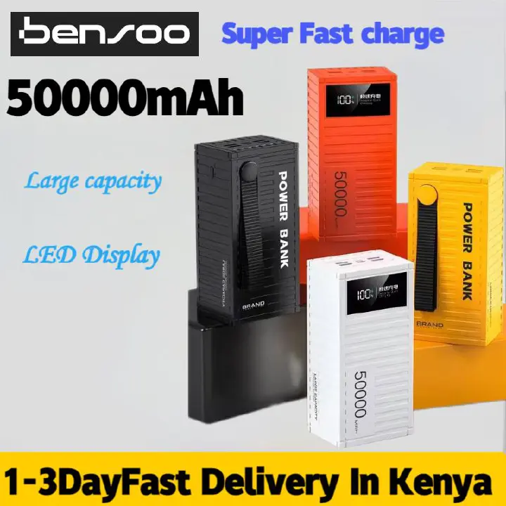 Bensoo 50000mAh Power Banks – High Capacity Portable Charger with LED Display and Fast Charging TypeC Micro USB for All Phone Tabletsl Mobile Phones Power Banks smartphone Power Bank