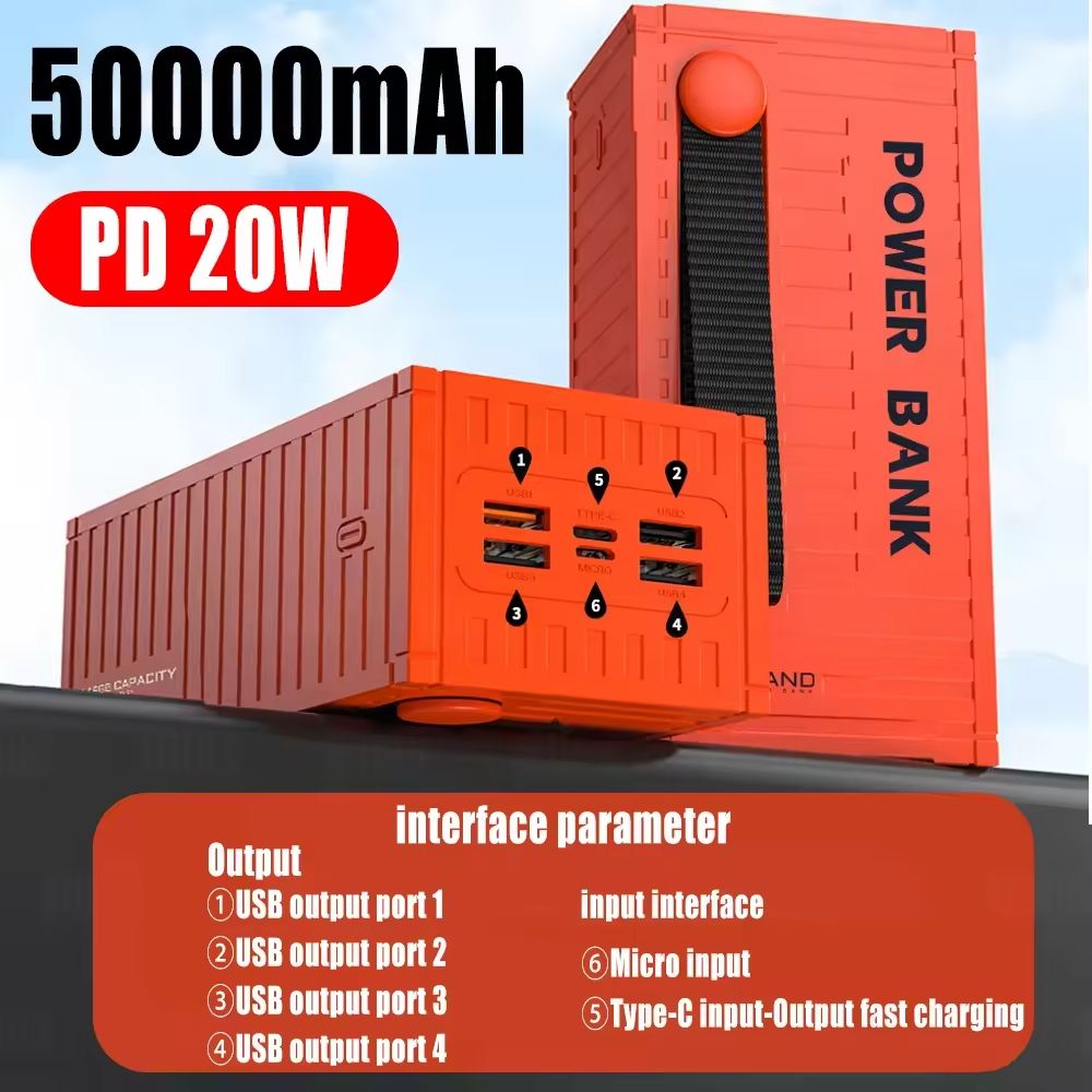 Bensoo 50000mAh Power Banks – High Capacity Portable Charger with LED Display and Fast Charging TypeC Micro USB for All Phone Tabletsl Mobile Phones Power Banks smartphone Power Bank