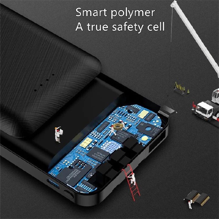 Bensoo 3 Cables Power BankS 10000mAh/20000mAh With Phone Holder Function Power Bank 3-Wire Portable Power Charging Bank Fast Charger with Phone Holder Function Smartphone Power Bank