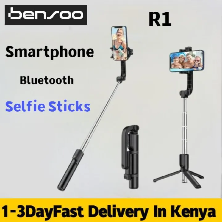 New Arrivals Bensoo Bluetooth Selfie Sticks 3 in 1 Mobile Phone Tripod Bracket Telescopic Selfie Stick Wireless Remote Control Tripod Bluetooth Live Mobile Phone Bracket Smartphones mobile phone