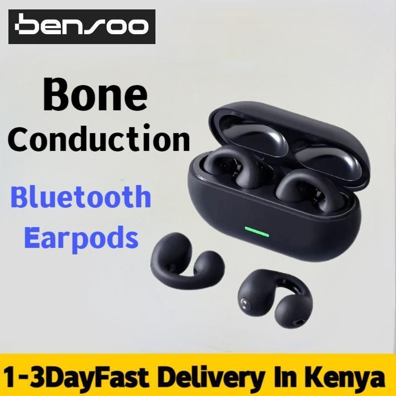New Arrivals Bensoo Bone Conduction TWS Bluetooth Earpods Earphone Headphones Sport Eraphones Wired Eraphones Ear-Clip Erapods Earbuds pro Headset pods Bluetooth Earphones For All Mobile phones Ear