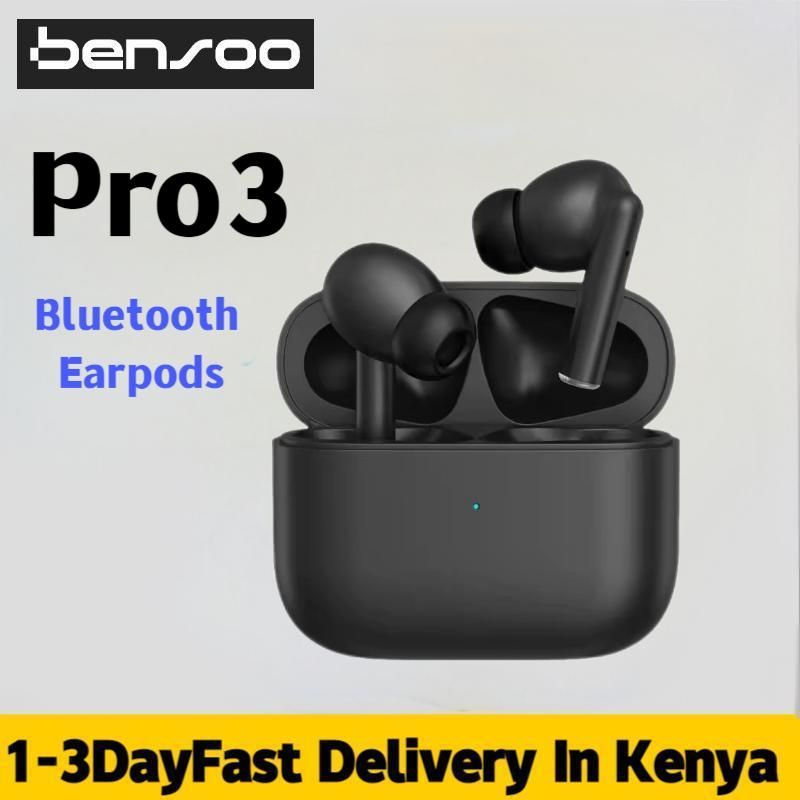New Arrivals Bensoo Air Pro3 TWS Bluetooth Earpods Earphone Headphones Sport Eraphones Wired Eraphones Erapods Pro 3 Earbuds Headset pods Bluetooth Earphones For All Smartphones Mobile phone Table Ear