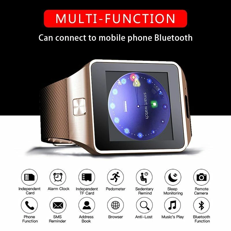 New Arrivals Bensoo DZ09 Smart Watch Sim Calling Hot Sell Mobile Phone Camera Bluetooth Smartwatch Smart Wristwatch  Fitness Tracking Waterproof sport Watches Smartwatches Mobile Phones  Accessories