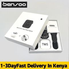 New Arrivals Bensoo T55 Pro Max 2 in 1 Smart Watch Set + Bluetooth Headset SmartWatches Sport Eraphones Earpods Ear for Android Mobile Phone Earbuds pods Bluetooth Earpods Smart Watches Mobile Phones