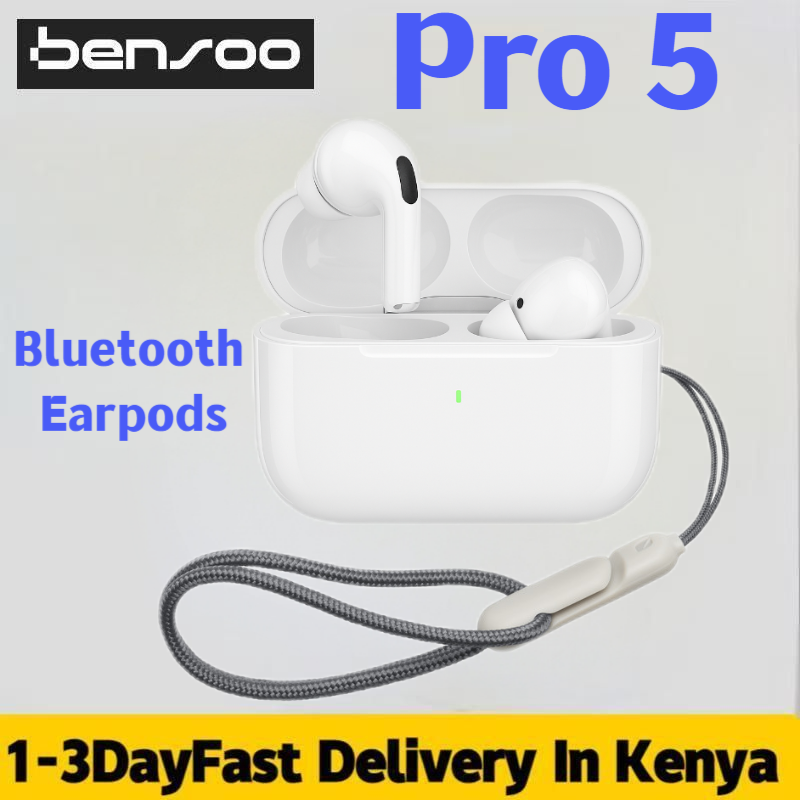 New Arrivals Bensoo Air Pro5 TWS Bluetooth Earpods Earphone Headphones Sport Eraphones Wired Eraphones Erapods Pro 5 Earbuds Headset pods Bluetooth Earphones For All Smartphones Mobile phone