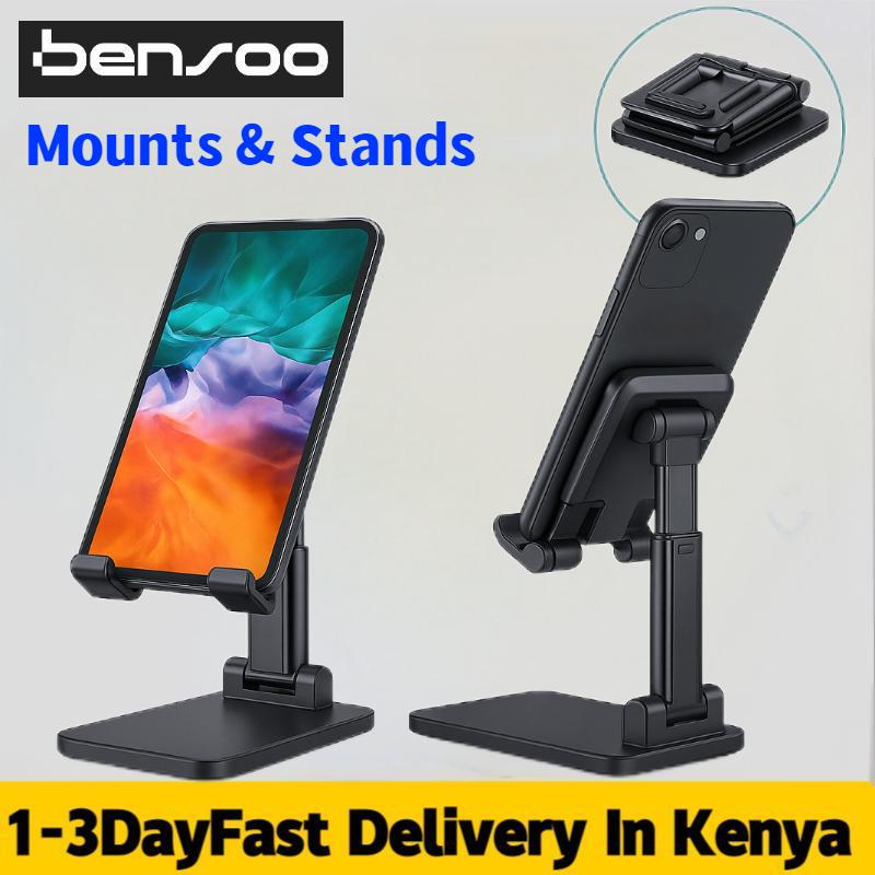 New Arrivals Bensoo Portable Mobile Phone Holders Tablet Stand for Phone, Angle Height Adjustable Phones Stand, Foldable Cell Phone Stand for Desk Mounts Stands for All Smart phone Mobile phones Table