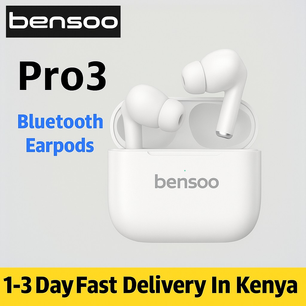 New Arrivals Bensoo Air Pro3 TWS Bluetooth Earpods Earphone Headphones Sport Eraphones Wired Eraphones Erapods Pro 3 Earbuds Headset pods Bluetooth Earphones For All Smartphones Mobile phone Table Ear