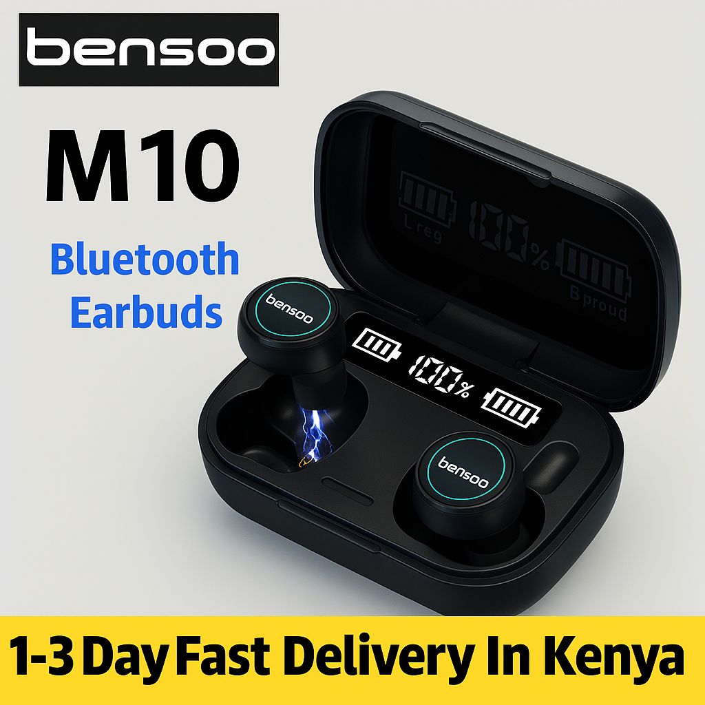 New Arrivals Bensoo M10 TWS Bluetooth Earpods Earphone pro Headphones Sport Eraphones Wired Eraphones Erapods Sport Earbuds Headset pods Bluetooth Earphones For All Smartphone Mobile phones Table Ear