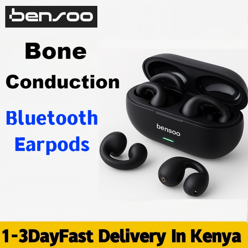 New Arrivals Bensoo Bone Conduction TWS Bluetooth Earpods Earphone Headphones Sport Eraphones Wired Eraphones Ear-Clip Erapods Earbuds pro Headset pods Bluetooth Earphones For All Mobile phones Ear