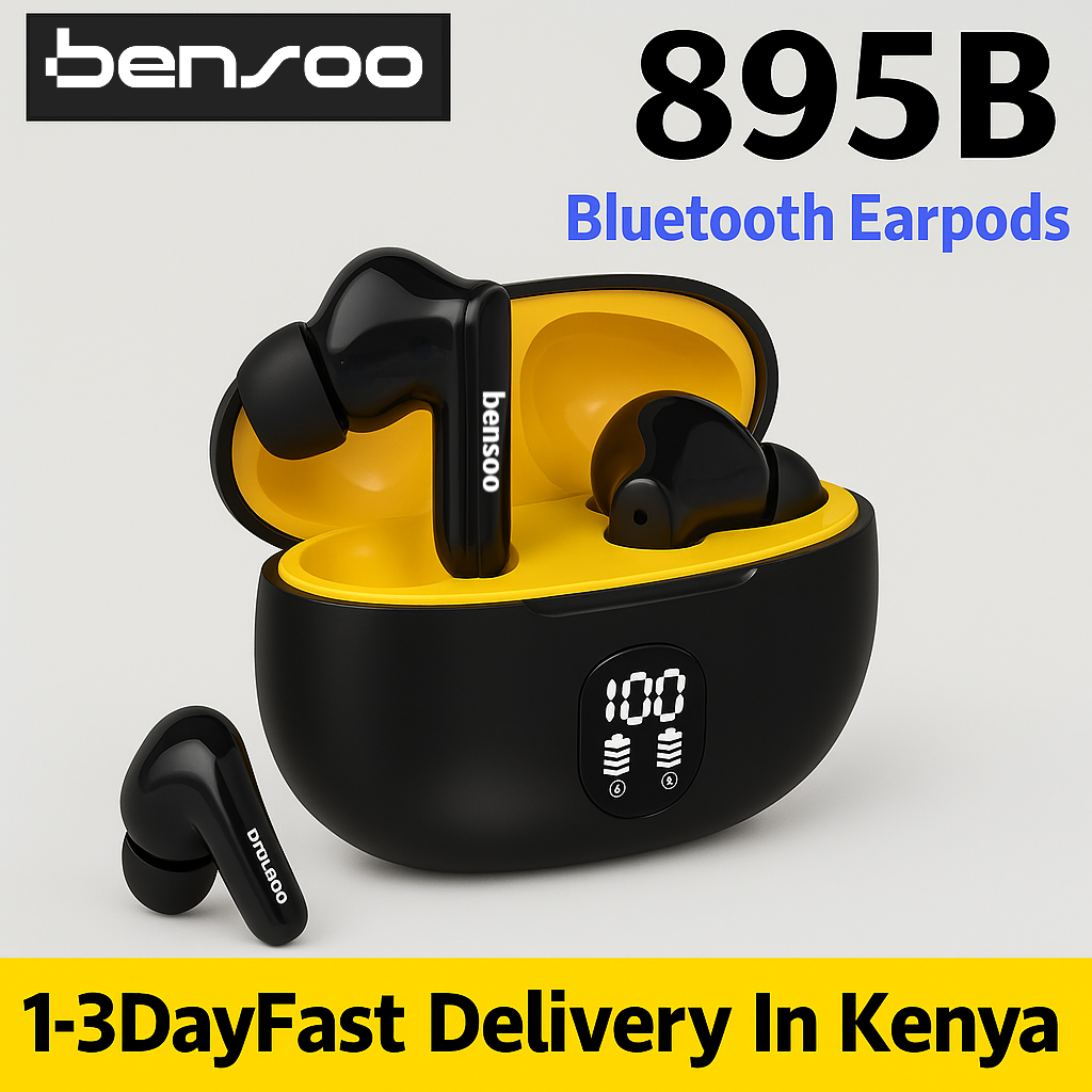 New Arrivals Bensoo 895B Trending Waterproof Wireless Earbuds TWS Bluetooth Earpods Earphone Headphones Sport Eraphones Wired Eraphones Erapods Sport Earbuds pro Headset pods Bluetooth Earphones