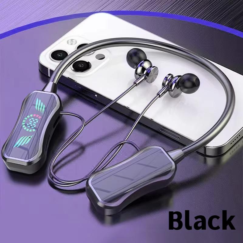New Arrival Bensoo S1 Neckband Bluetooth Earphones with Screen - Latest Bluetooth 5.4 TF Card Dual Mode Sports Headset - Noise Cancelling Mic K-Song Ear Feedback for All Smartphones in Kenya