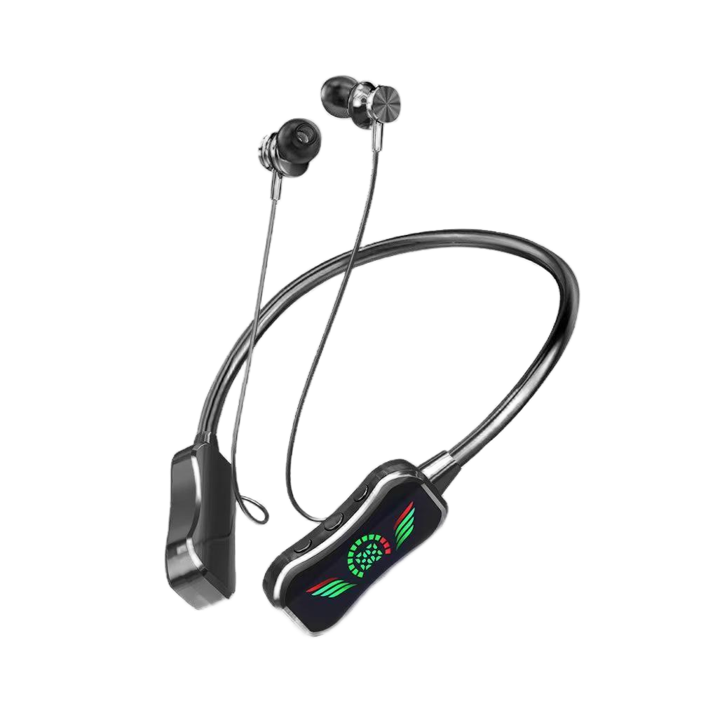 New Arrival Bensoo S1 Neckband Bluetooth Earphones with Screen - Latest Bluetooth 5.4 TF Card Dual Mode Sports Headset - Noise Cancelling Mic K-Song Ear Feedback for All Smartphones in Kenya