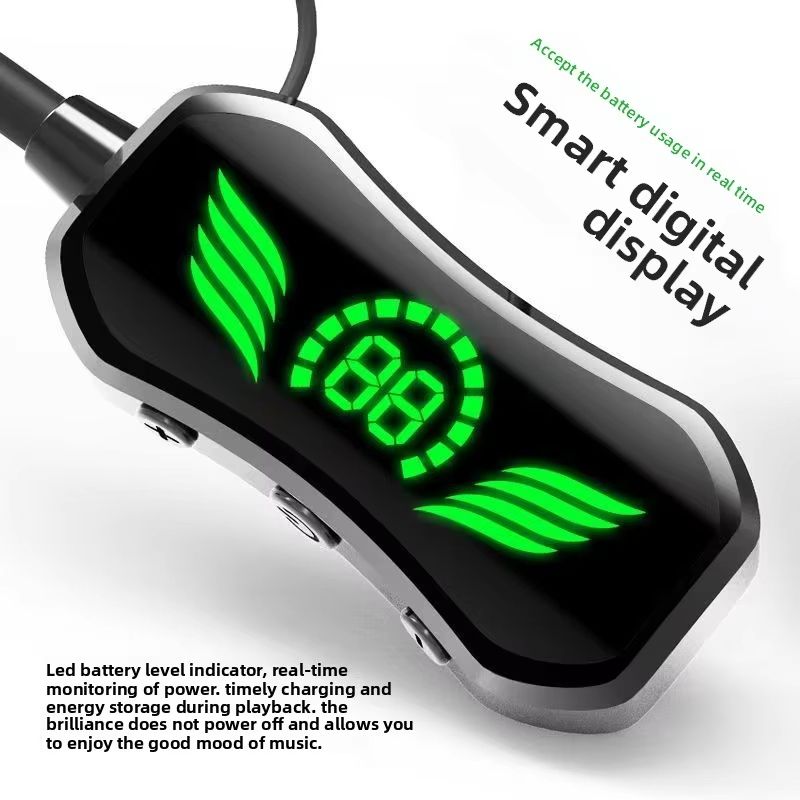 New Arrival Bensoo S1 Neckband Bluetooth Earphones with Screen - Latest Bluetooth 5.4 TF Card Dual Mode Sports Headset - Noise Cancelling Mic K-Song Ear Feedback for All Smartphones in Kenya