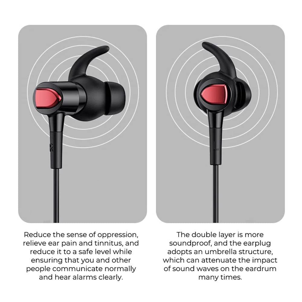 Lenovo QF300 Wired Headphones Earphones Clear Earphones Sound Deep Bass Ergonomic In-Ear Fit Noise Isolation 3.5mm Earplugs Jack Durable Earbuds Comfortable for All Devices