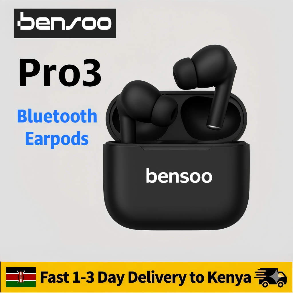 New Arrivals Bensoo Air Pro3 TWS Bluetooth Earpods Earphone Headphones Sport Eraphones Wired Eraphones Erapods Pro 3 Earbuds Headset pods Bluetooth Earphones For All Smartphones Mobile phone Table Ear