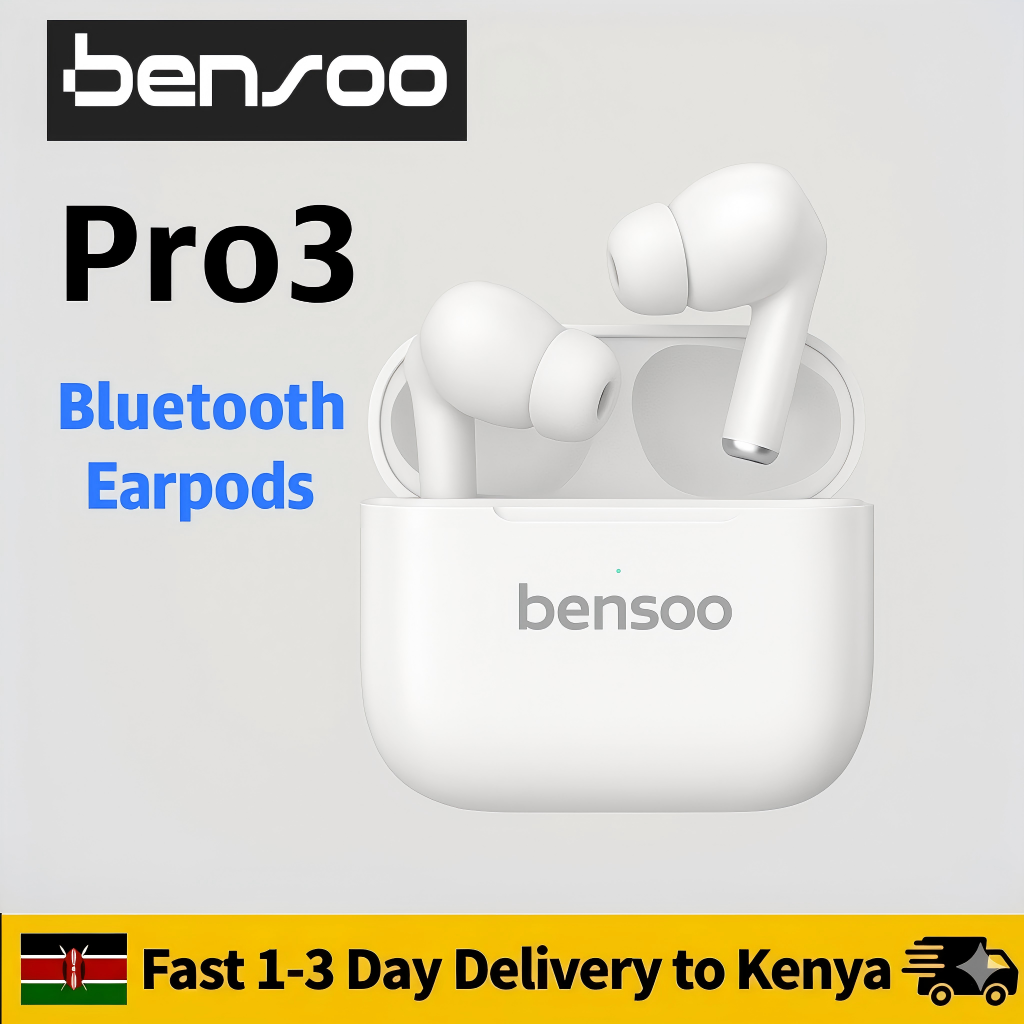 New Arrivals Bensoo Air Pro3 TWS Bluetooth Earpods Earphone Headphones Sport Eraphones Wired Eraphones Erapods Pro 3 Earbuds Headset pods Bluetooth Earphones For All Smartphones Mobile phone Table Ear
