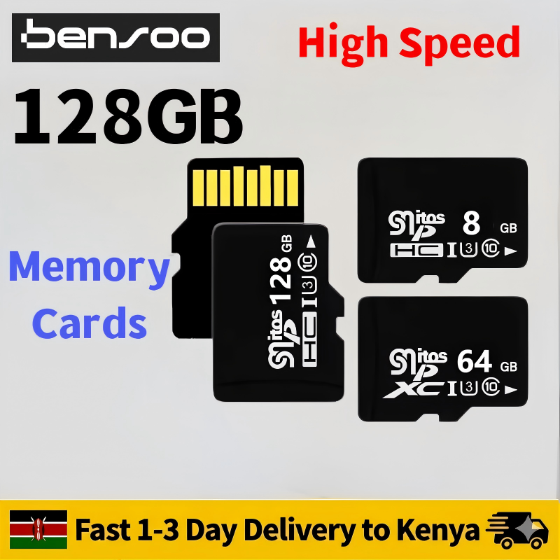New Arrivals Bensoo  High-Speed TF Micro SD Memory Cards For Camera Smartphones Phones Mobile Phone PC tablets 256GB 128GB 64GB 32GB 16GB 8GB 128GB Memory Card Driving Recorder 64GB Cards
