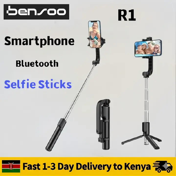 New Arrivals Bensoo Bluetooth Selfie Sticks 3 in 1 Mobile Phone Tripod Bracket Telescopic Selfie Stick Wireless Remote Control Tripod Bluetooth Live Mobile Phone Bracket Smartphones mobile phone