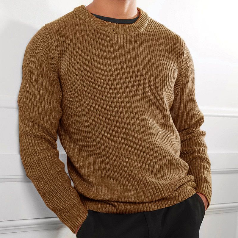 Fashion Jumper Wholesale Multi-color Color Long Sleeve Knitwear Crew Neck Pullover Men's Sweaters