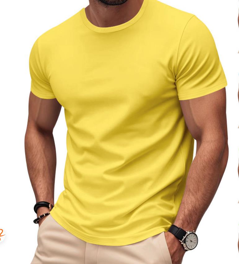 Men Athleisure Lifestyle Fitness T Shirt Mens Sport Clothing Workouts Round Bottom T Shirt