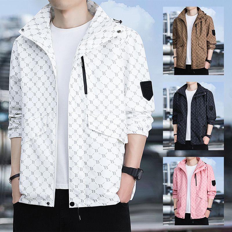 Stylish Colorful Casual Sports Windproof Waterproof Men's Long Sleeve Sunblock Yoga Jacket Coats