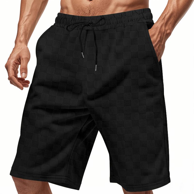 Men Lattice Sport Pants Male Sweat Pant Drawstring Casual Summer Athletic Workout Custom  Men's Clothing  Bottoms  Shorts