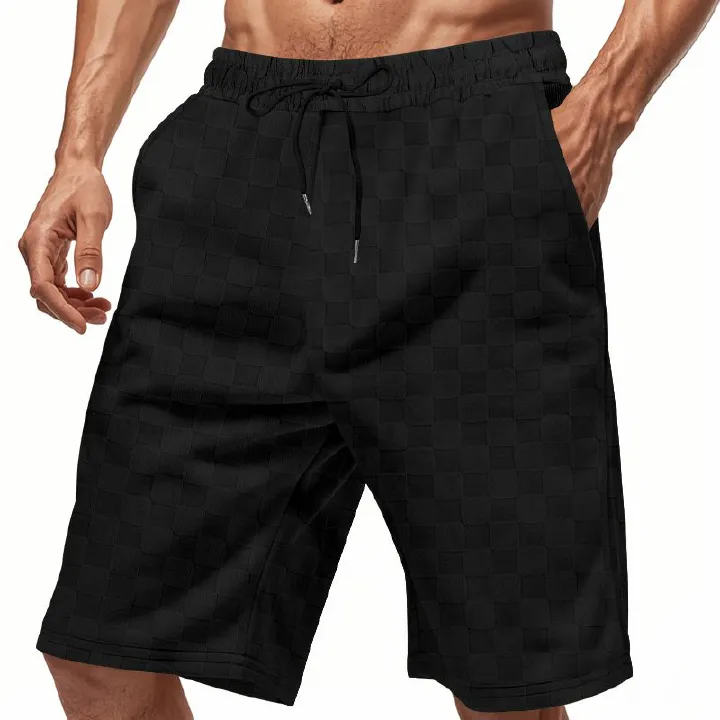Men Lattice Sport Pants Male Sweat Pant Drawstring Casual Summer Athletic Workout Custom  Men's Clothing  Bottoms  Shorts