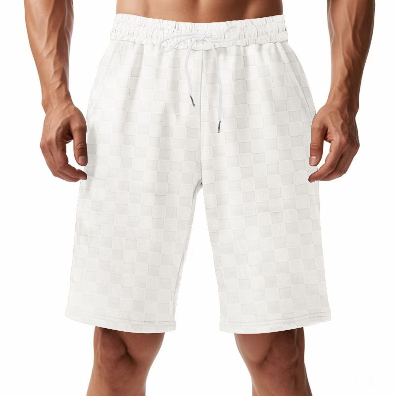 Men Lattice Sport Pants Male Sweat Pant Drawstring Casual Summer Athletic Workout Custom  Men's Clothing  Bottoms  Shorts