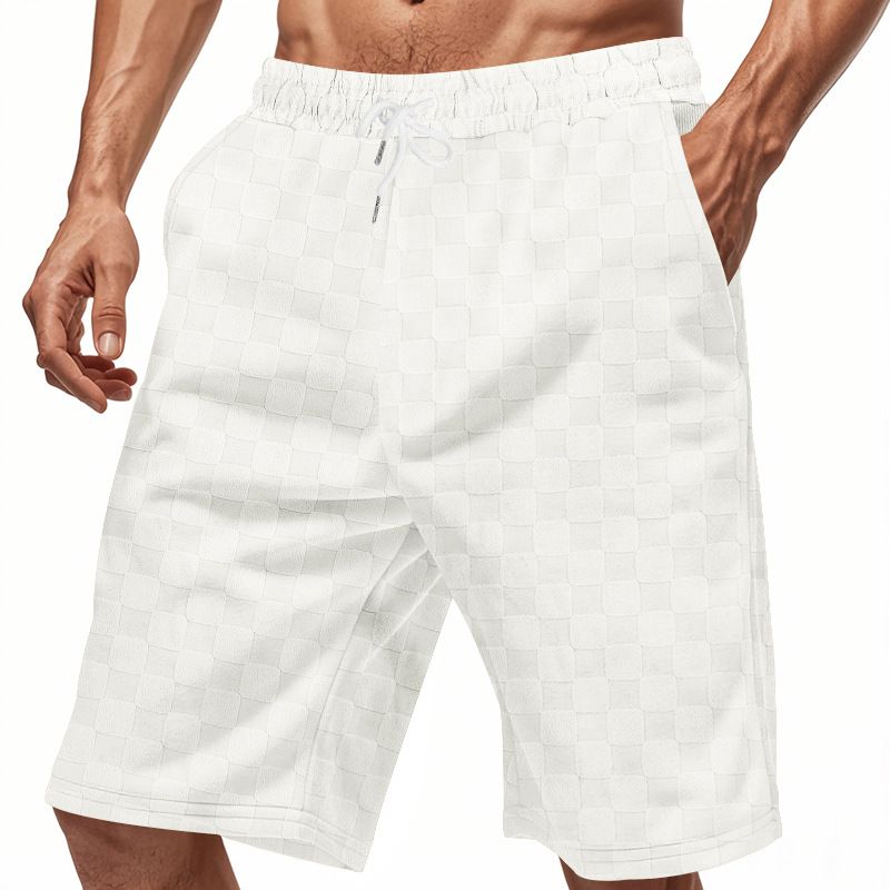 Men Lattice Sport Pants Male Sweat Pant Drawstring Casual Summer Athletic Workout Custom  Men's Clothing  Bottoms  Shorts
